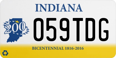 IN license plate 059TDG