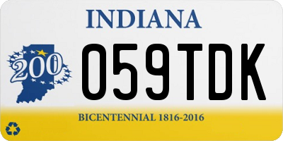 IN license plate 059TDK