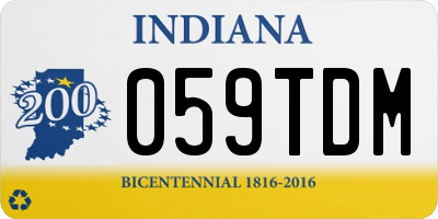 IN license plate 059TDM