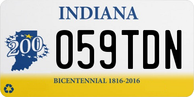 IN license plate 059TDN