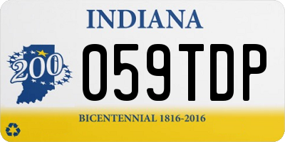 IN license plate 059TDP