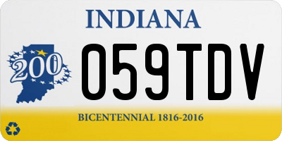 IN license plate 059TDV