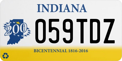 IN license plate 059TDZ
