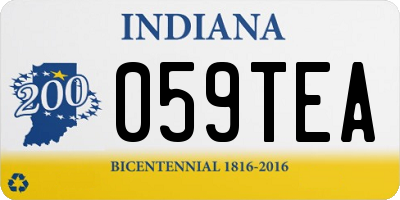 IN license plate 059TEA