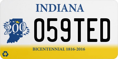 IN license plate 059TED