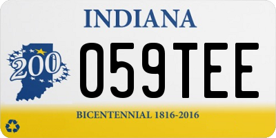 IN license plate 059TEE