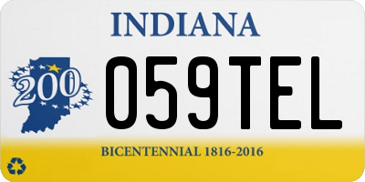 IN license plate 059TEL