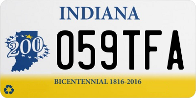 IN license plate 059TFA