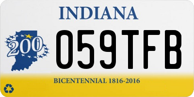 IN license plate 059TFB