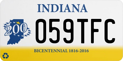 IN license plate 059TFC