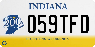 IN license plate 059TFD