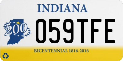 IN license plate 059TFE