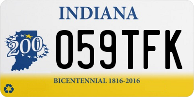 IN license plate 059TFK