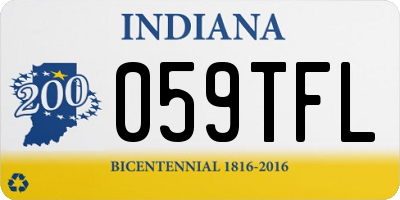 IN license plate 059TFL