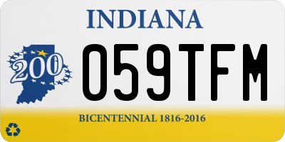 IN license plate 059TFM