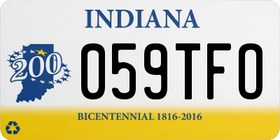 IN license plate 059TFO