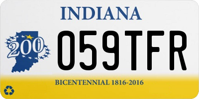 IN license plate 059TFR