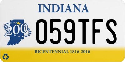IN license plate 059TFS