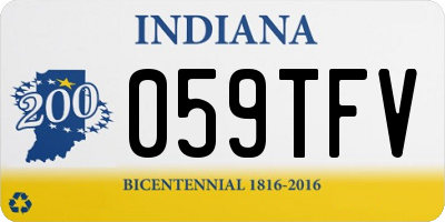 IN license plate 059TFV