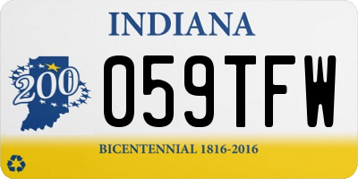 IN license plate 059TFW