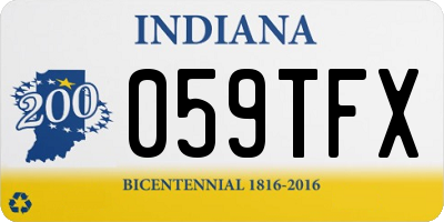IN license plate 059TFX
