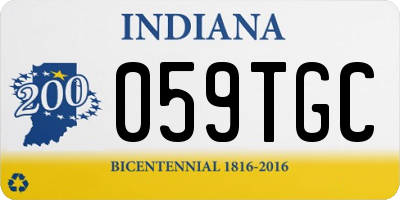 IN license plate 059TGC