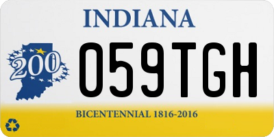 IN license plate 059TGH