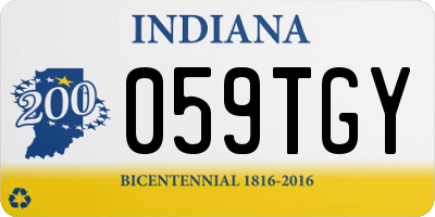 IN license plate 059TGY