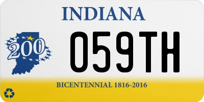 IN license plate 059TH