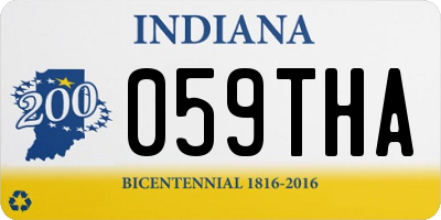 IN license plate 059THA