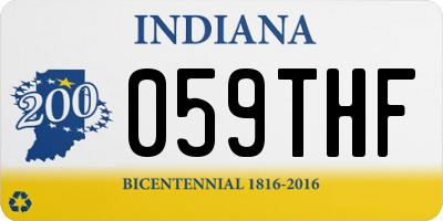 IN license plate 059THF