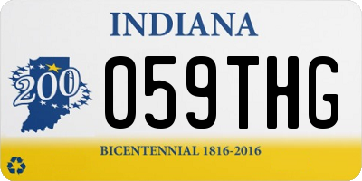 IN license plate 059THG