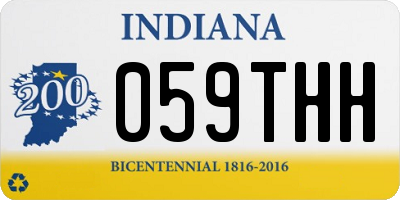 IN license plate 059THH