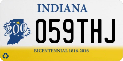 IN license plate 059THJ