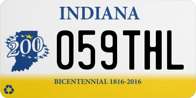 IN license plate 059THL