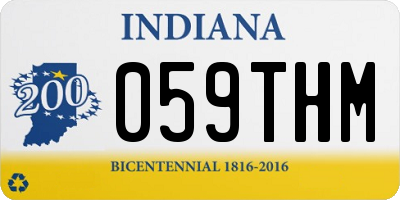 IN license plate 059THM