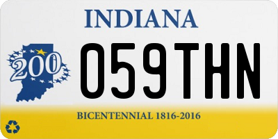 IN license plate 059THN