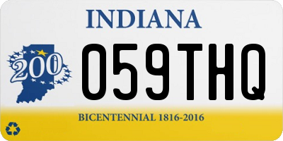 IN license plate 059THQ