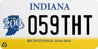 IN license plate 059THT