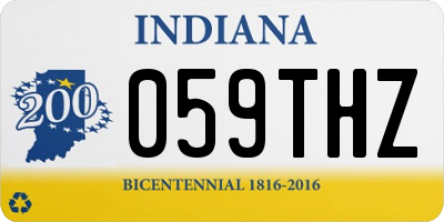 IN license plate 059THZ