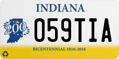 IN license plate 059TIA