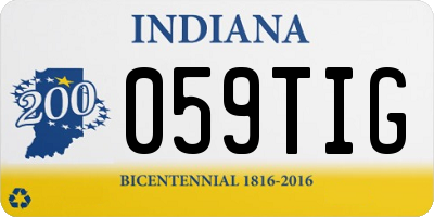 IN license plate 059TIG
