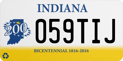 IN license plate 059TIJ