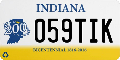 IN license plate 059TIK