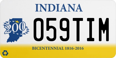 IN license plate 059TIM
