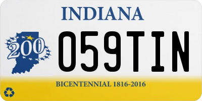 IN license plate 059TIN