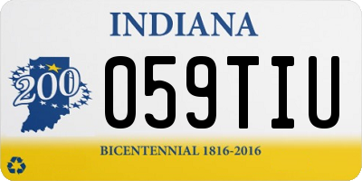 IN license plate 059TIU