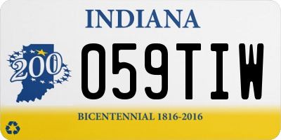 IN license plate 059TIW