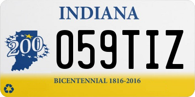 IN license plate 059TIZ