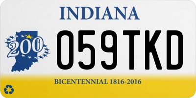 IN license plate 059TKD